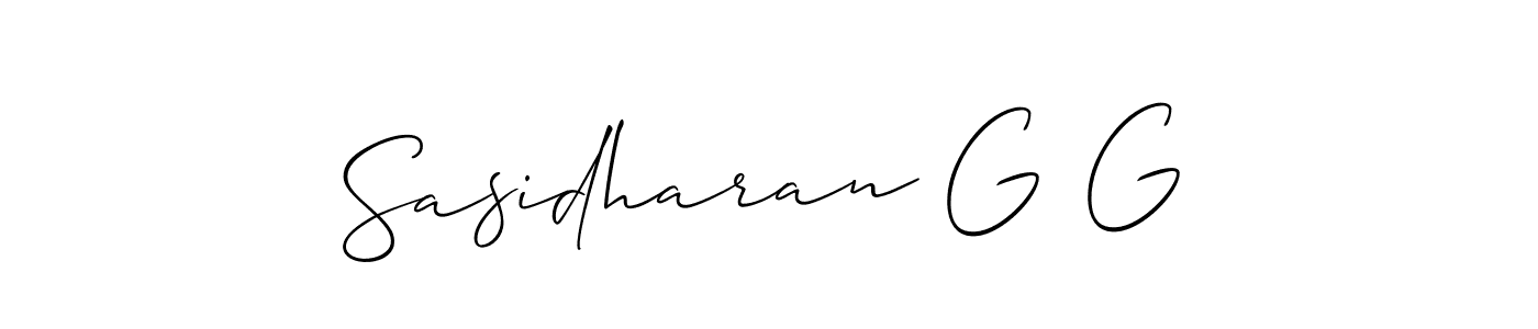 Sasidharan G G stylish signature style. Best Handwritten Sign (Allison_Script) for my name. Handwritten Signature Collection Ideas for my name Sasidharan G G. Sasidharan G G signature style 2 images and pictures png