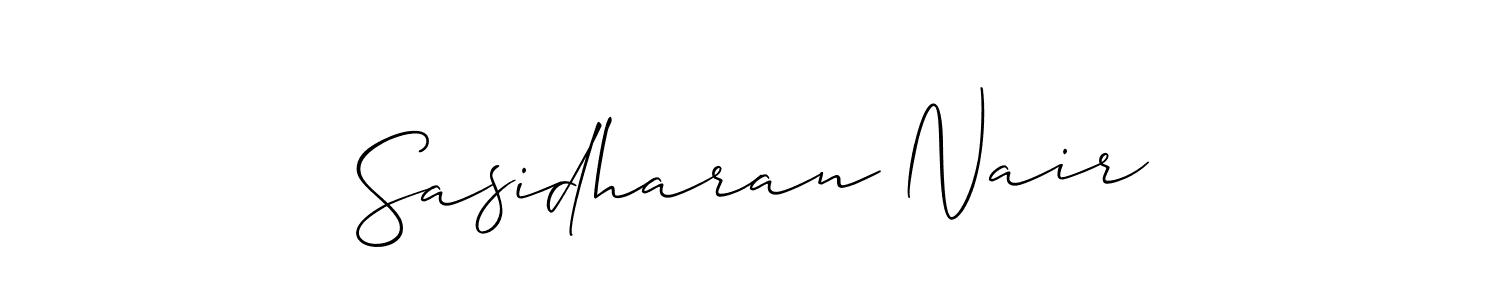 Make a beautiful signature design for name Sasidharan Nair. With this signature (Allison_Script) style, you can create a handwritten signature for free. Sasidharan Nair signature style 2 images and pictures png
