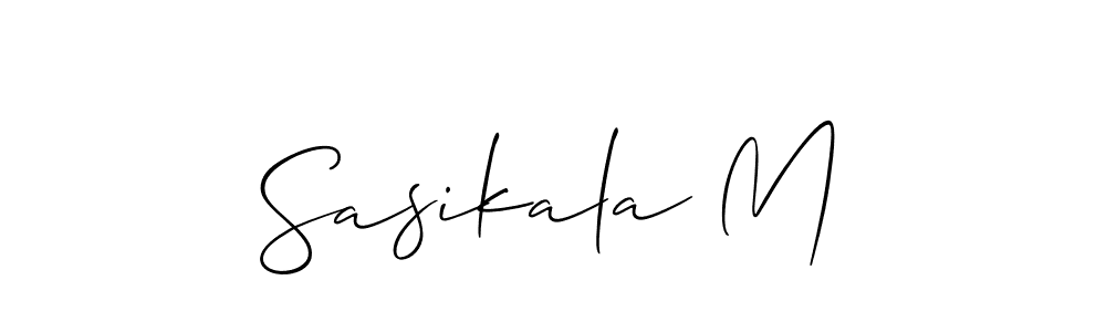 Make a short Sasikala M signature style. Manage your documents anywhere anytime using Allison_Script. Create and add eSignatures, submit forms, share and send files easily. Sasikala M signature style 2 images and pictures png