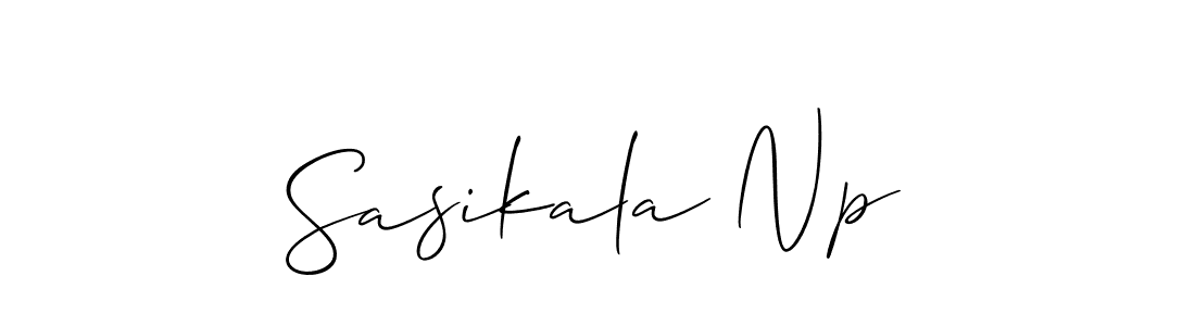 Also we have Sasikala Np name is the best signature style. Create professional handwritten signature collection using Allison_Script autograph style. Sasikala Np signature style 2 images and pictures png