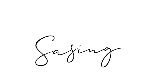 You should practise on your own different ways (Allison_Script) to write your name (Sasing) in signature. don't let someone else do it for you. Sasing signature style 2 images and pictures png