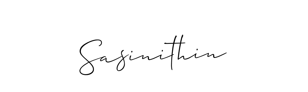 Use a signature maker to create a handwritten signature online. With this signature software, you can design (Allison_Script) your own signature for name Sasinithin. Sasinithin signature style 2 images and pictures png