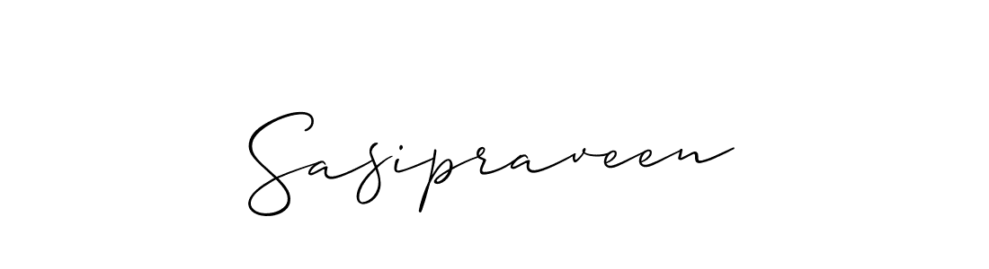 Allison_Script is a professional signature style that is perfect for those who want to add a touch of class to their signature. It is also a great choice for those who want to make their signature more unique. Get Sasipraveen name to fancy signature for free. Sasipraveen signature style 2 images and pictures png