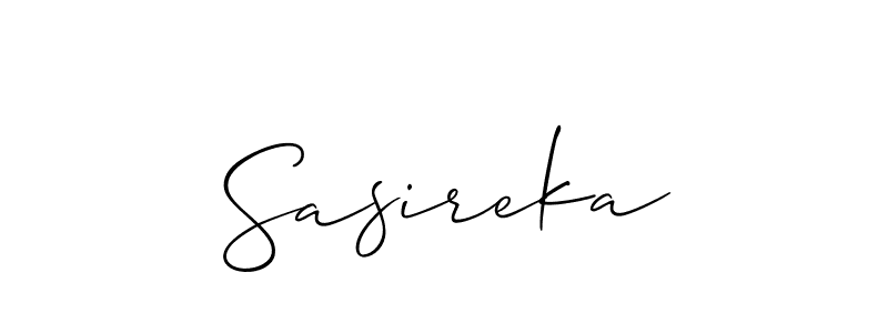 Similarly Allison_Script is the best handwritten signature design. Signature creator online .You can use it as an online autograph creator for name Sasireka. Sasireka signature style 2 images and pictures png