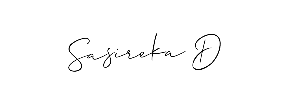 You should practise on your own different ways (Allison_Script) to write your name (Sasireka D) in signature. don't let someone else do it for you. Sasireka D signature style 2 images and pictures png