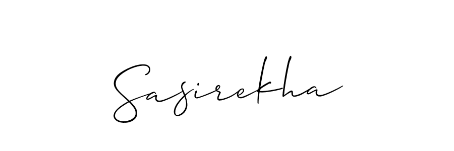 Use a signature maker to create a handwritten signature online. With this signature software, you can design (Allison_Script) your own signature for name Sasirekha. Sasirekha signature style 2 images and pictures png