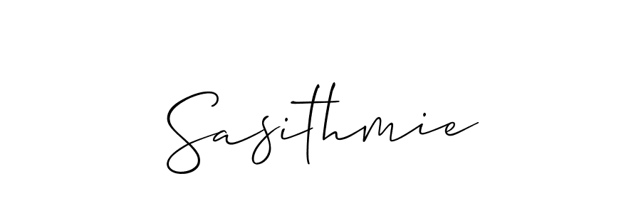 Use a signature maker to create a handwritten signature online. With this signature software, you can design (Allison_Script) your own signature for name Sasithmie. Sasithmie signature style 2 images and pictures png