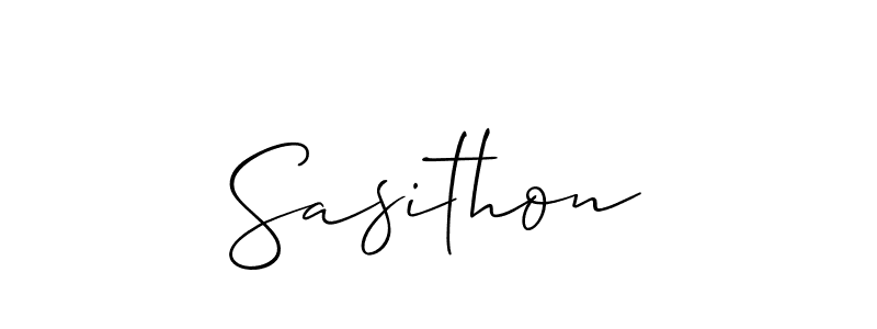 if you are searching for the best signature style for your name Sasithon. so please give up your signature search. here we have designed multiple signature styles  using Allison_Script. Sasithon signature style 2 images and pictures png