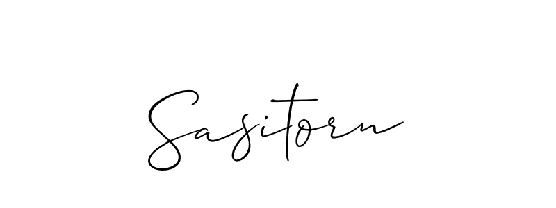 Create a beautiful signature design for name Sasitorn. With this signature (Allison_Script) fonts, you can make a handwritten signature for free. Sasitorn signature style 2 images and pictures png