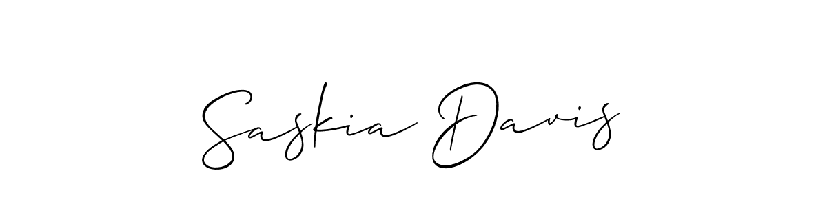 Also we have Saskia Davis name is the best signature style. Create professional handwritten signature collection using Allison_Script autograph style. Saskia Davis signature style 2 images and pictures png