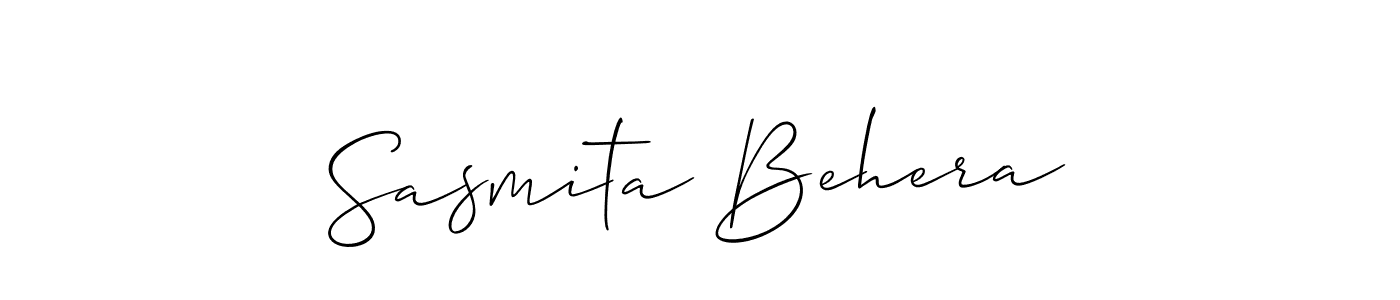 Also we have Sasmita Behera name is the best signature style. Create professional handwritten signature collection using Allison_Script autograph style. Sasmita Behera signature style 2 images and pictures png