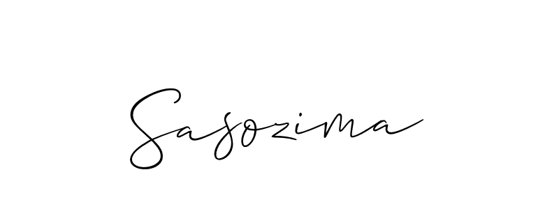How to make Sasozima signature? Allison_Script is a professional autograph style. Create handwritten signature for Sasozima name. Sasozima signature style 2 images and pictures png