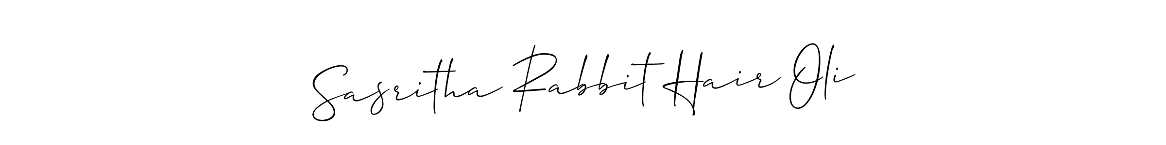 if you are searching for the best signature style for your name Sasritha Rabbit Hair Oli. so please give up your signature search. here we have designed multiple signature styles  using Allison_Script. Sasritha Rabbit Hair Oli signature style 2 images and pictures png