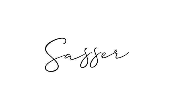 Also we have Sasser name is the best signature style. Create professional handwritten signature collection using Allison_Script autograph style. Sasser signature style 2 images and pictures png