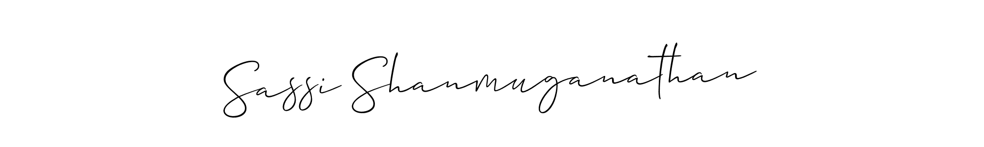 if you are searching for the best signature style for your name Sassi Shanmuganathan. so please give up your signature search. here we have designed multiple signature styles  using Allison_Script. Sassi Shanmuganathan signature style 2 images and pictures png