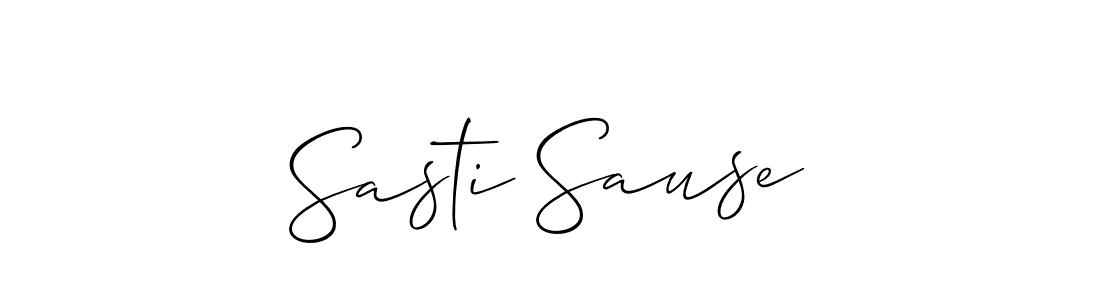 Also You can easily find your signature by using the search form. We will create Sasti Sause name handwritten signature images for you free of cost using Allison_Script sign style. Sasti Sause signature style 2 images and pictures png