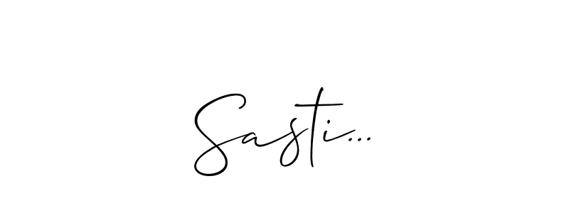 Create a beautiful signature design for name Sasti.... With this signature (Allison_Script) fonts, you can make a handwritten signature for free. Sasti... signature style 2 images and pictures png