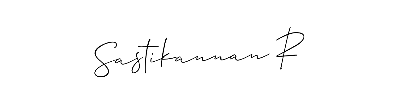 You can use this online signature creator to create a handwritten signature for the name Sastikannan R. This is the best online autograph maker. Sastikannan R signature style 2 images and pictures png