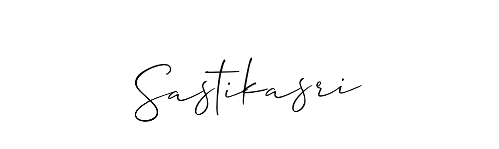 Make a beautiful signature design for name Sastikasri. With this signature (Allison_Script) style, you can create a handwritten signature for free. Sastikasri signature style 2 images and pictures png