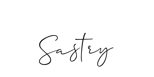 It looks lik you need a new signature style for name Sastry. Design unique handwritten (Allison_Script) signature with our free signature maker in just a few clicks. Sastry signature style 2 images and pictures png