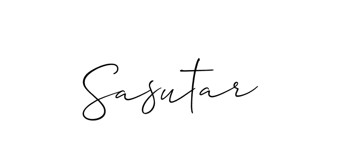 Use a signature maker to create a handwritten signature online. With this signature software, you can design (Allison_Script) your own signature for name Sasutar. Sasutar signature style 2 images and pictures png