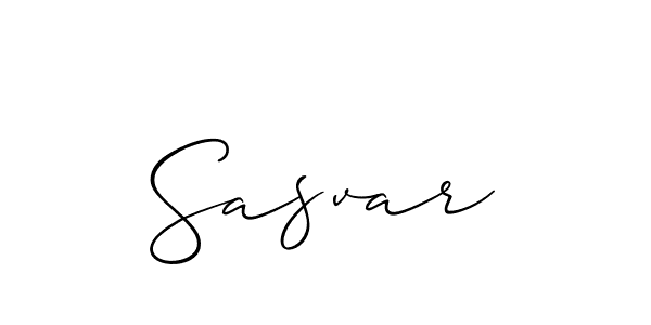 Also we have Sasvar name is the best signature style. Create professional handwritten signature collection using Allison_Script autograph style. Sasvar signature style 2 images and pictures png