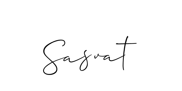 How to Draw Sasvat signature style? Allison_Script is a latest design signature styles for name Sasvat. Sasvat signature style 2 images and pictures png