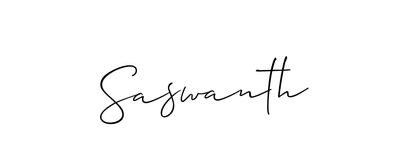 Make a short Saswanth signature style. Manage your documents anywhere anytime using Allison_Script. Create and add eSignatures, submit forms, share and send files easily. Saswanth signature style 2 images and pictures png