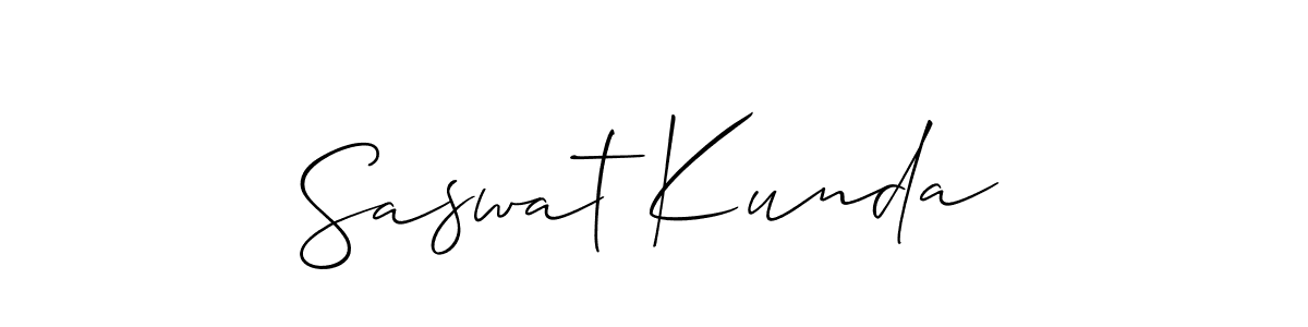 Make a beautiful signature design for name Saswat Kunda. With this signature (Allison_Script) style, you can create a handwritten signature for free. Saswat Kunda signature style 2 images and pictures png