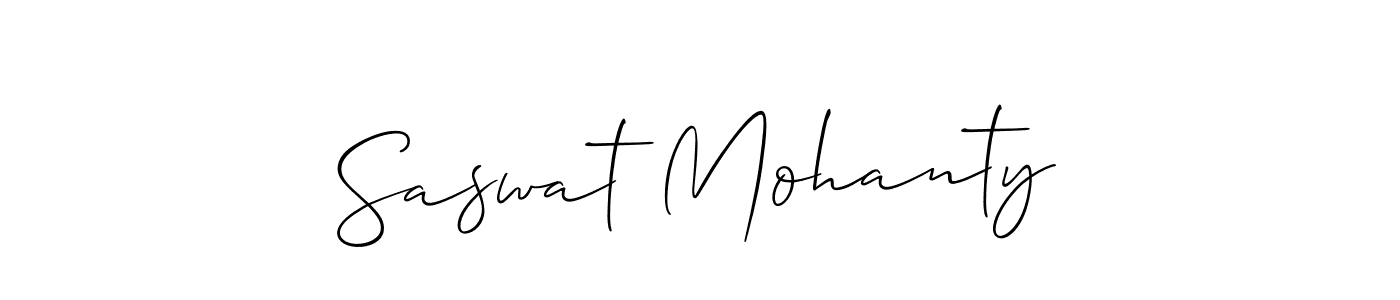 Make a beautiful signature design for name Saswat Mohanty. With this signature (Allison_Script) style, you can create a handwritten signature for free. Saswat Mohanty signature style 2 images and pictures png