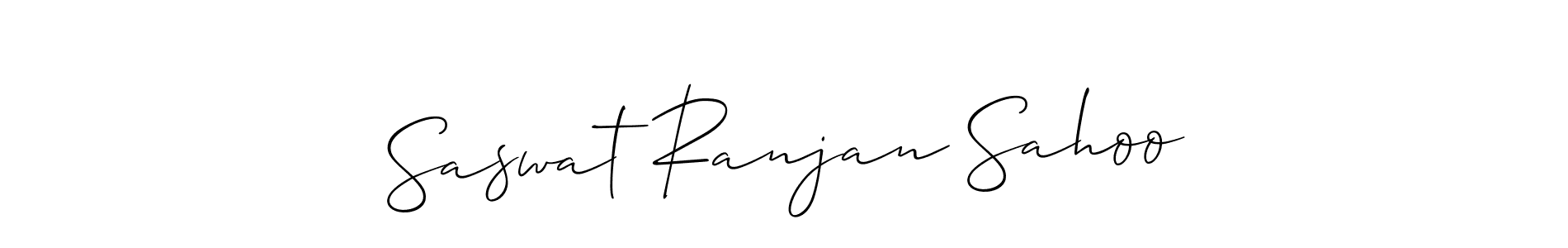 How to Draw Saswat Ranjan Sahoo signature style? Allison_Script is a latest design signature styles for name Saswat Ranjan Sahoo. Saswat Ranjan Sahoo signature style 2 images and pictures png