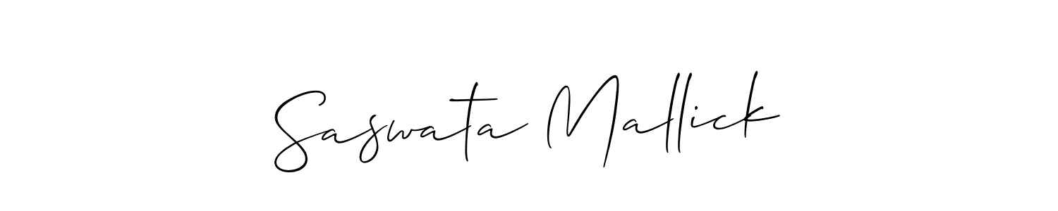 Make a beautiful signature design for name Saswata Mallick. With this signature (Allison_Script) style, you can create a handwritten signature for free. Saswata Mallick signature style 2 images and pictures png