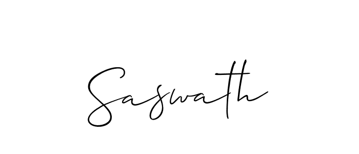 Make a short Saswath signature style. Manage your documents anywhere anytime using Allison_Script. Create and add eSignatures, submit forms, share and send files easily. Saswath signature style 2 images and pictures png
