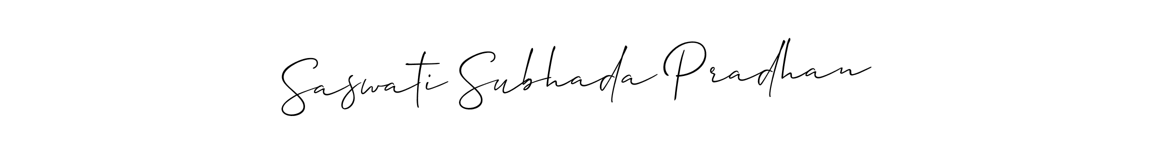Similarly Allison_Script is the best handwritten signature design. Signature creator online .You can use it as an online autograph creator for name Saswati Subhada Pradhan. Saswati Subhada Pradhan signature style 2 images and pictures png