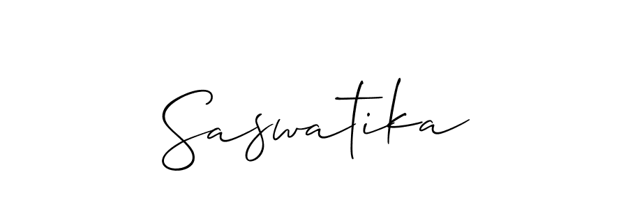 Design your own signature with our free online signature maker. With this signature software, you can create a handwritten (Allison_Script) signature for name Saswatika. Saswatika signature style 2 images and pictures png