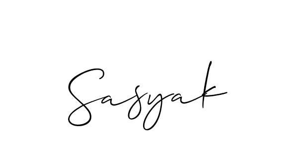The best way (Allison_Script) to make a short signature is to pick only two or three words in your name. The name Sasyak include a total of six letters. For converting this name. Sasyak signature style 2 images and pictures png