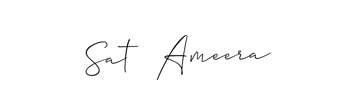 if you are searching for the best signature style for your name Sat   Ameera. so please give up your signature search. here we have designed multiple signature styles  using Allison_Script. Sat   Ameera signature style 2 images and pictures png