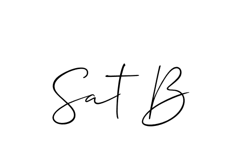 How to make Sat B name signature. Use Allison_Script style for creating short signs online. This is the latest handwritten sign. Sat B signature style 2 images and pictures png