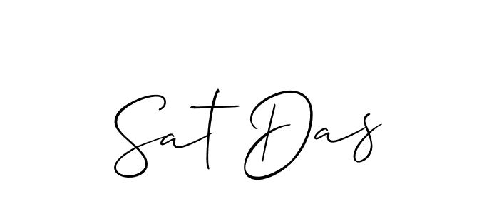 Design your own signature with our free online signature maker. With this signature software, you can create a handwritten (Allison_Script) signature for name Sat Das. Sat Das signature style 2 images and pictures png