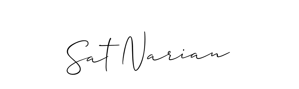 if you are searching for the best signature style for your name Sat Narian. so please give up your signature search. here we have designed multiple signature styles  using Allison_Script. Sat Narian signature style 2 images and pictures png