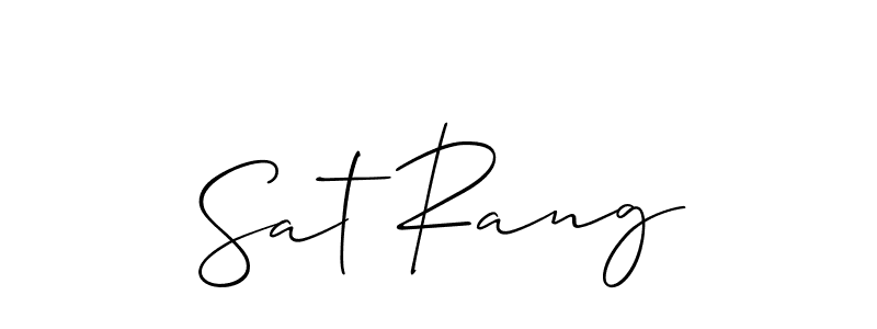 Sat Rang stylish signature style. Best Handwritten Sign (Allison_Script) for my name. Handwritten Signature Collection Ideas for my name Sat Rang. Sat Rang signature style 2 images and pictures png