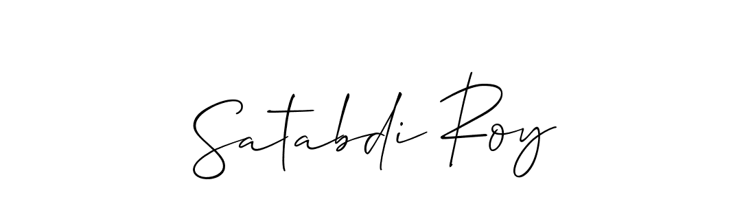 Design your own signature with our free online signature maker. With this signature software, you can create a handwritten (Allison_Script) signature for name Satabdi Roy. Satabdi Roy signature style 2 images and pictures png