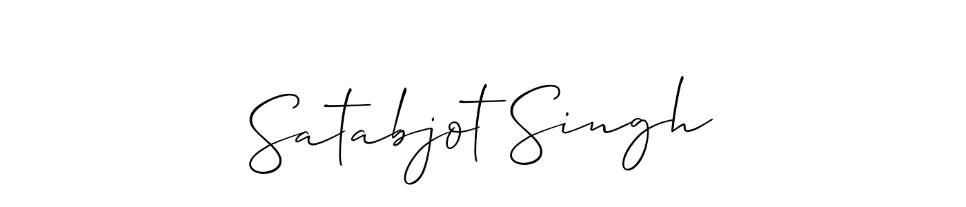 This is the best signature style for the Satabjot Singh name. Also you like these signature font (Allison_Script). Mix name signature. Satabjot Singh signature style 2 images and pictures png