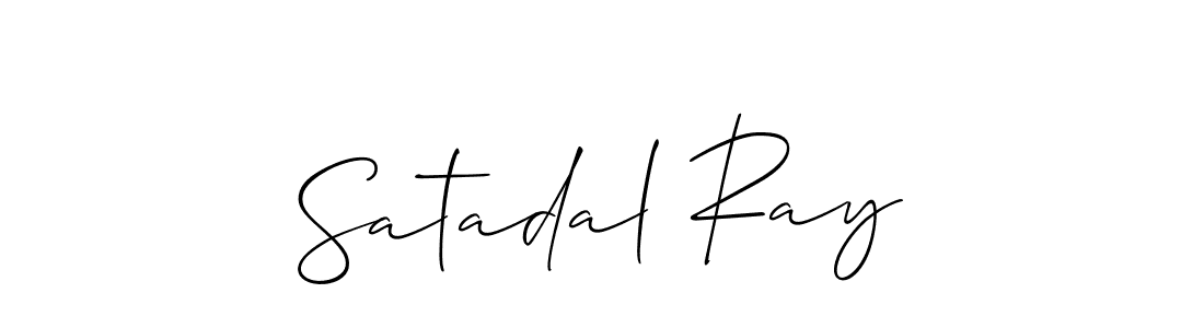 Allison_Script is a professional signature style that is perfect for those who want to add a touch of class to their signature. It is also a great choice for those who want to make their signature more unique. Get Satadal Ray name to fancy signature for free. Satadal Ray signature style 2 images and pictures png