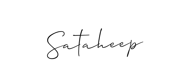 Create a beautiful signature design for name Sataheep. With this signature (Allison_Script) fonts, you can make a handwritten signature for free. Sataheep signature style 2 images and pictures png