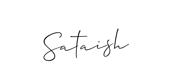 Use a signature maker to create a handwritten signature online. With this signature software, you can design (Allison_Script) your own signature for name Sataish. Sataish signature style 2 images and pictures png