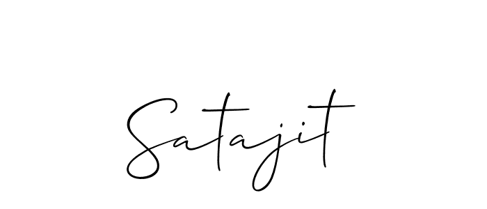 Make a beautiful signature design for name Satajit. With this signature (Allison_Script) style, you can create a handwritten signature for free. Satajit signature style 2 images and pictures png