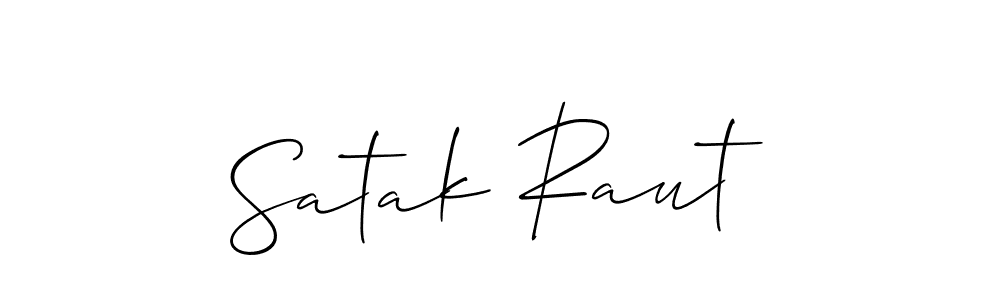 Make a short Satak Raut signature style. Manage your documents anywhere anytime using Allison_Script. Create and add eSignatures, submit forms, share and send files easily. Satak Raut signature style 2 images and pictures png