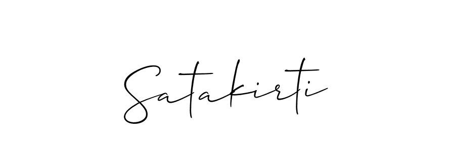 The best way (Allison_Script) to make a short signature is to pick only two or three words in your name. The name Satakirti include a total of six letters. For converting this name. Satakirti signature style 2 images and pictures png