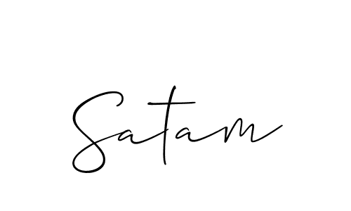 Also we have Satam name is the best signature style. Create professional handwritten signature collection using Allison_Script autograph style. Satam signature style 2 images and pictures png